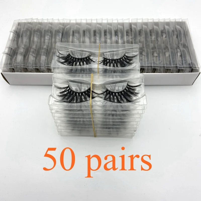 Buzzme 30 пар 29 стилей ресницы натуральные 3D Искусственные ресницы из искусственной норки удлиненные - Цвет: 50 pairs
