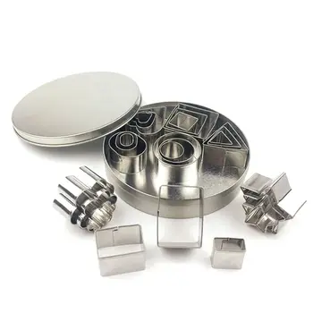 

Mini Cookie Cutter Shapes Set - 24 Small Molds to Cut Out Pastry Dough, Pie Crust Fruit , Flower, Heart, Star, Geometric Shapes