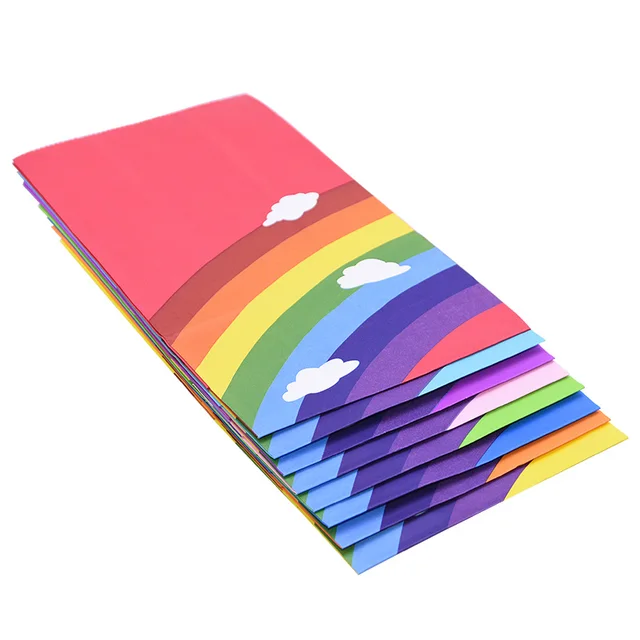 50 Sacchetti Regalo Arcobaleno Con 84 Adesivi - Carta Kraft, Per Feste, Compleanni, Matrimoni - Foto 8