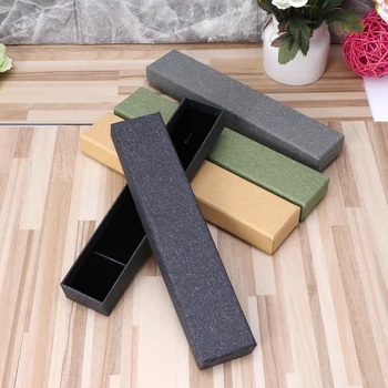 

Long Hairpin Necklace Bracelet Kraft Jewelry Gift Box With Removable Cotton Pad