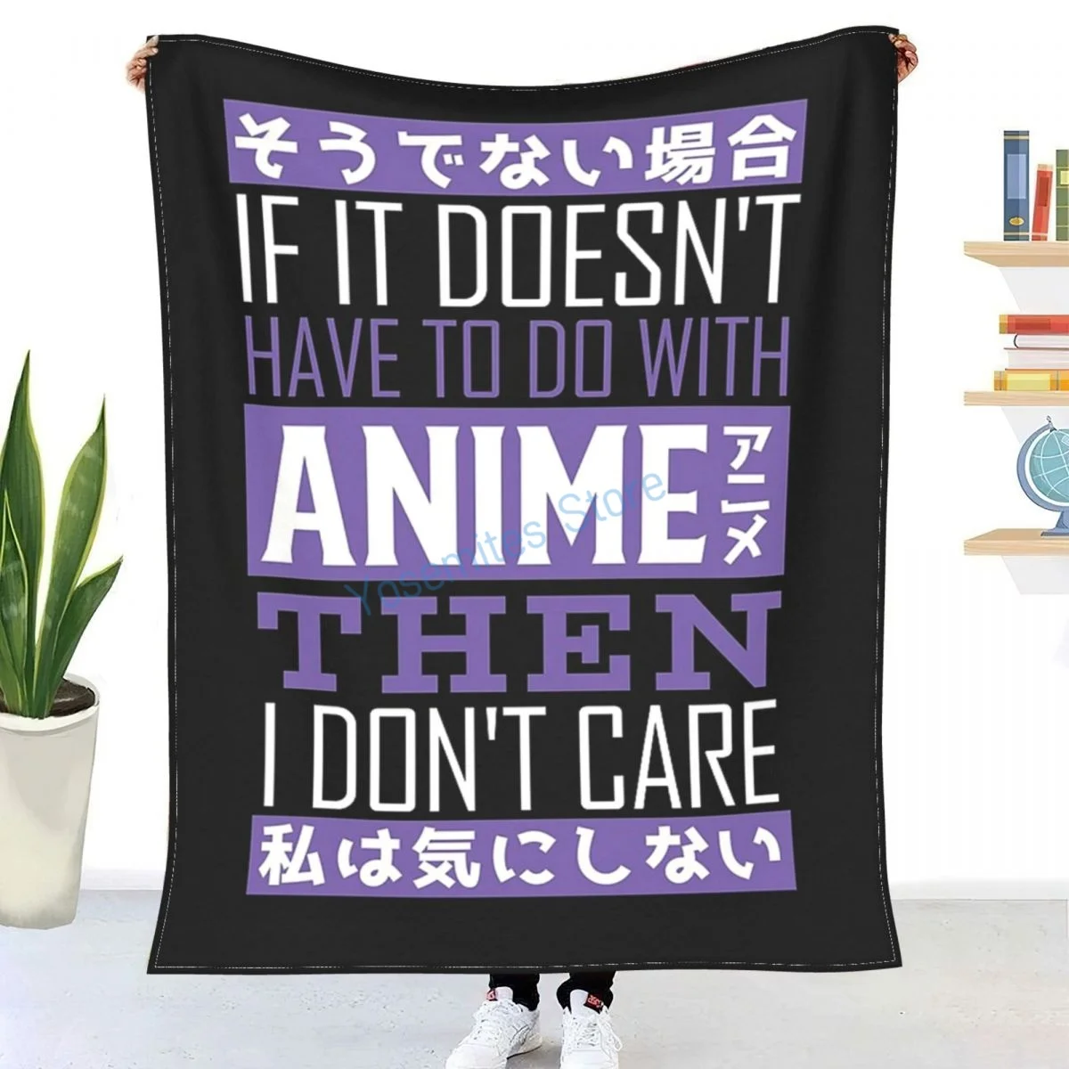 

Just Care About Anime Throw Blanket Winter flannel bedspreads, bed sheets, blankets on cars and sofas, sofa covers