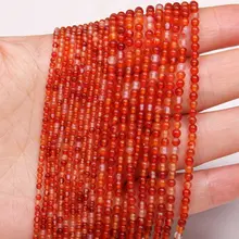  Natural Stone Round small Agats Beads Loose isolation Beads for Jewelry Making DIY Bracelet Necklace Accessories 2 3 4mm 