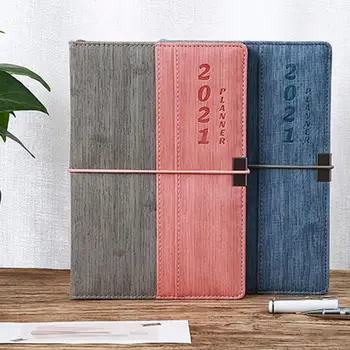 

2021 Agenda Diary Journal Weekly Monthly Planner Notebook Business Office Gift Creative PU Leather Note Book Notepad Notebook