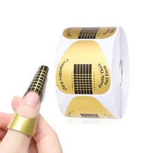 500pcs נייל צורות הארכת מדריך טיפים אקריליק UV ג 'ל אמנות Builder עובש צרפתית Curve שבלונות מניקור כלים TR941-33(China)