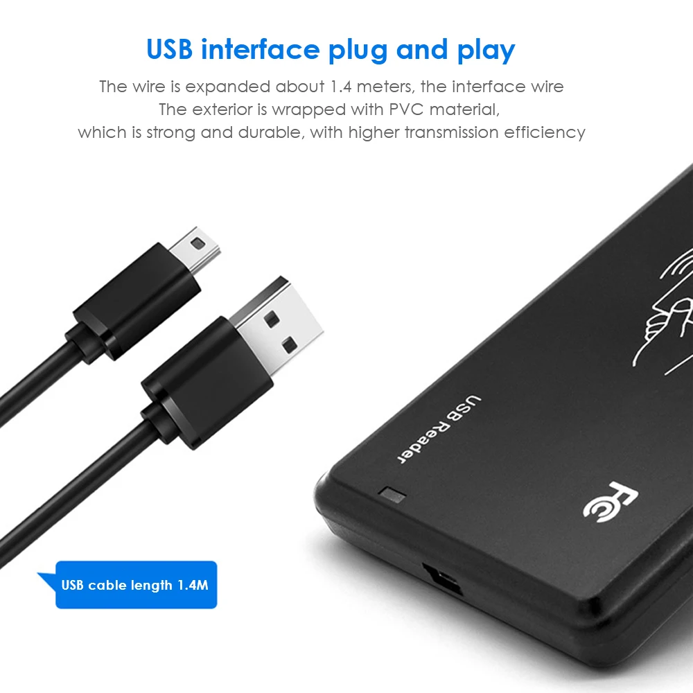 LUCKING Дверь USB порт 125 кГц RFID считыватель EM4100 TK4100 датчик приближения смарт карт без