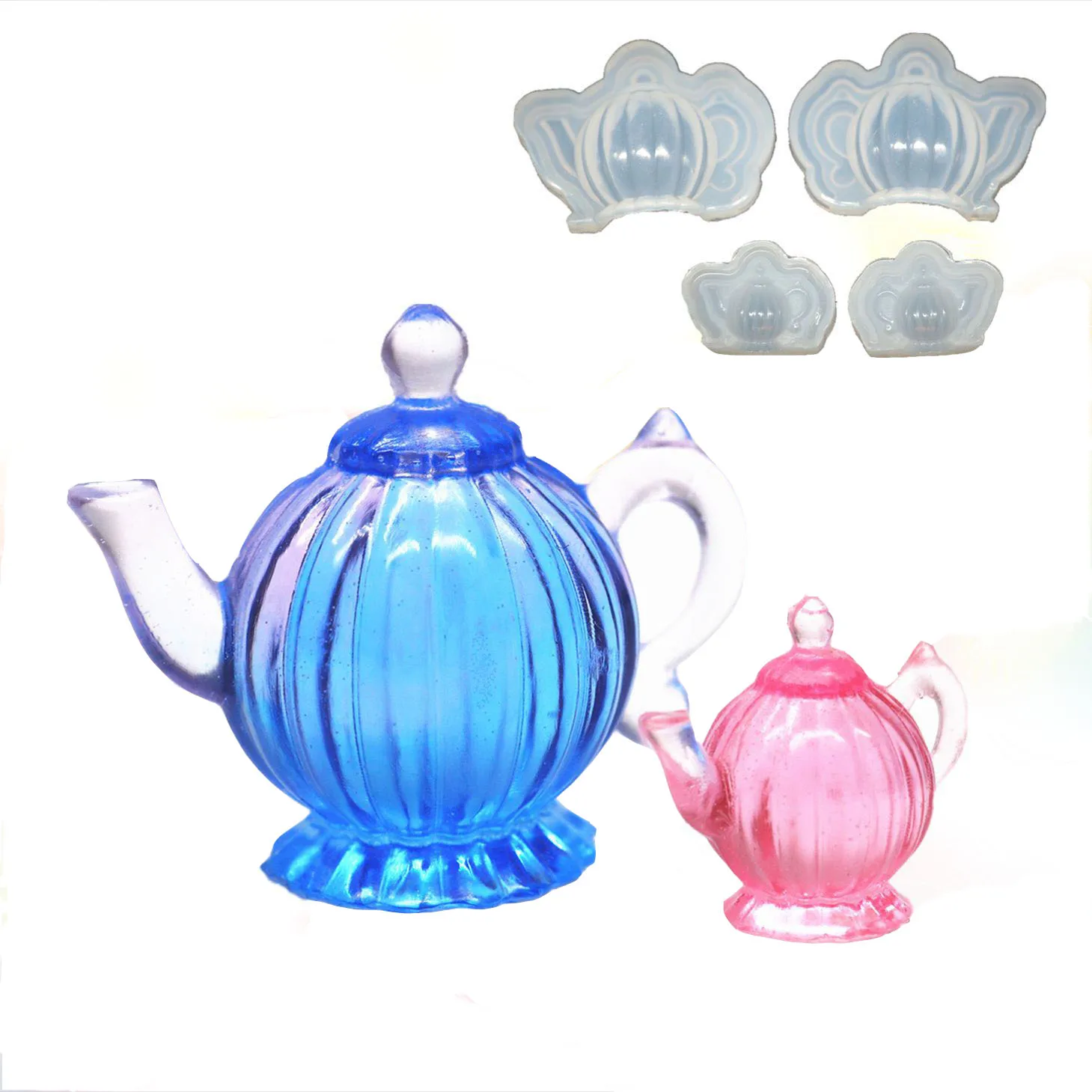 3D Teapot Pumpkin Bottle Hollow glass cover DIY Silicone Jewelry Tools for Making Pendant Resin Casting Mould Handcraft Tool