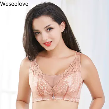 

2020 New Ultra-Thin Plus Size Bras 105CD Push Up Sexy Gathering Thin Sexy Lace Without Rims Underwear Breathable Woman Bra E113