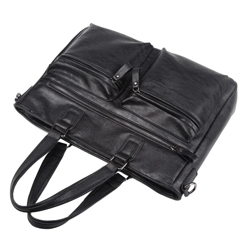 Роскошный деловой мужской портфель из коровьей кожи, мужской портфель, сумка на плечо, мужская сумка-мессенджер, сумка для компьютера