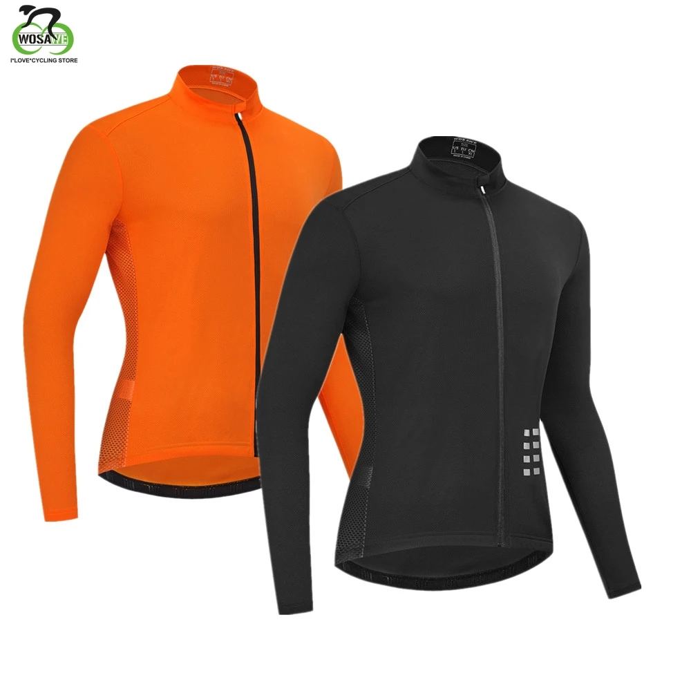 

WOSAWE Men's Windproof Cycling Jackets Reflective Bike Long Sleeve Jersey Road Bike MTB Vest WindCoat Windbreaker Riding Clothes