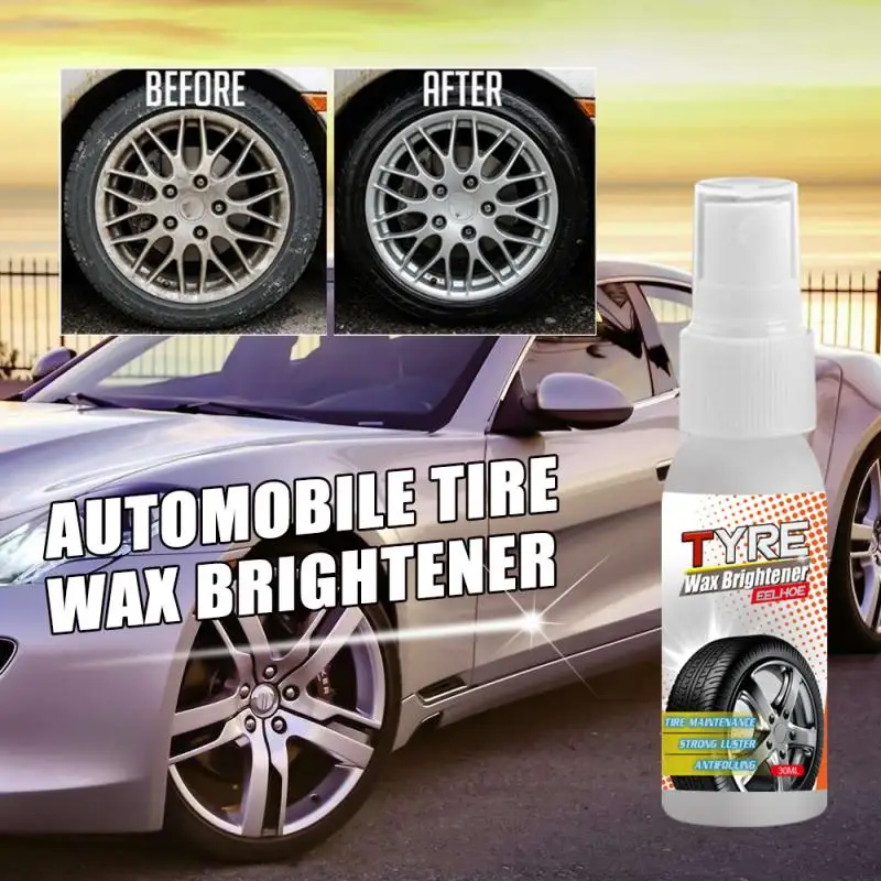 

Multifunctional Car Car Tire wheel Cleaning Retreading Agent Tire Wax Brightener 30ML Anti-ultraviolet Coating Auto Maintenance