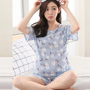 

Pajama Sets Lady Summer Pajamas Set Women Sexy Sleeveless Printing Camisole Set Suit Nightwear Girls Femme pyjama Home Summer