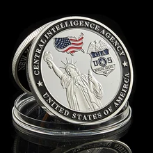 USA CIA jesteśmy pierwszą linią obrony narodu cichych wojowników srebrna platerowana moneta tanie tanio SMJY CN (pochodzenie) Metal Nowoczesne Galwanicznie 2000-Present Patriotyzmu 100 New and High Quality 40mm*3mm About 1OZ