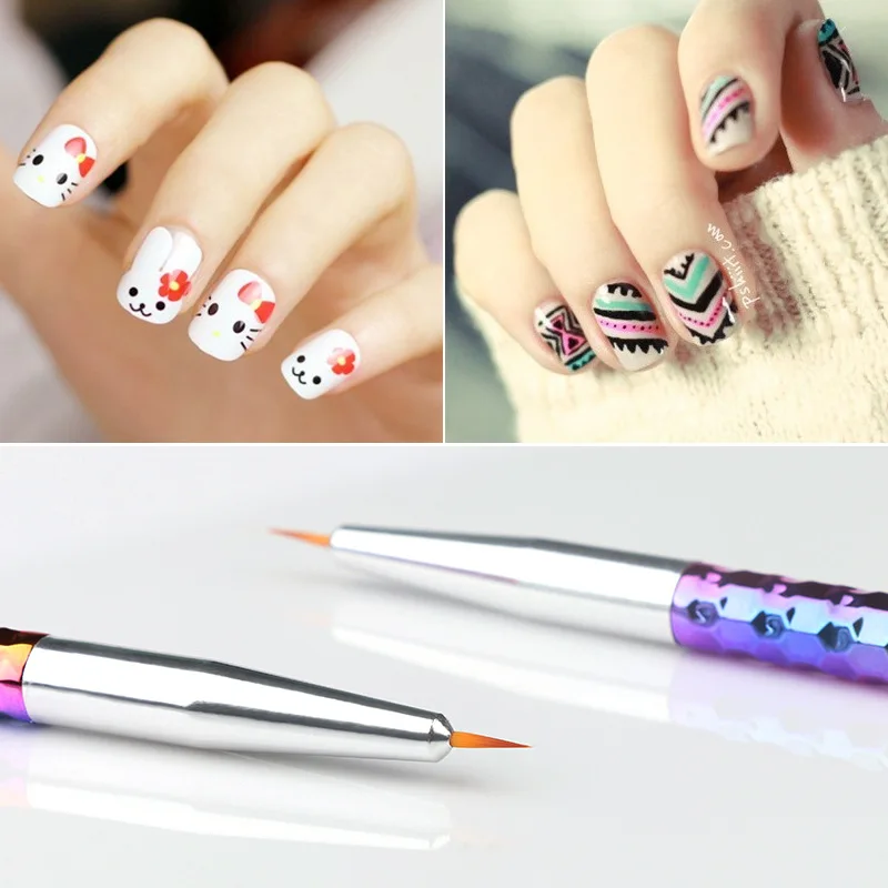 Manicure Fluoresent Marker Goldfish Gradient Barrel Polka Dot Bracing Wire Manicure Pen Coloured Drawing Line Drawing Pen Manicu