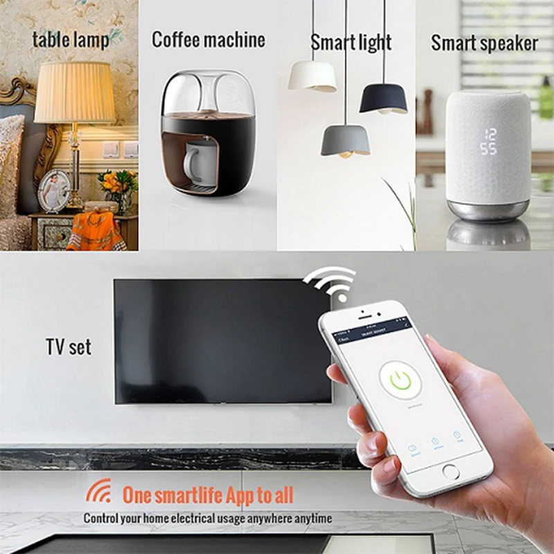 Дистанционное управление, домашняя WiFi умная розетка, беспроводной Таймер, переключатель, розетка для ЕС, беспроводной пульт дистанционного управления, розетка, адаптер