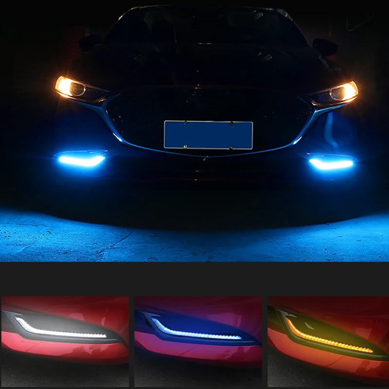 1 Pair Daytime Running Lights Front fog lamp Fog Rear Turning Streamer ABS LED For Mazda 3 Axela 2020 |
