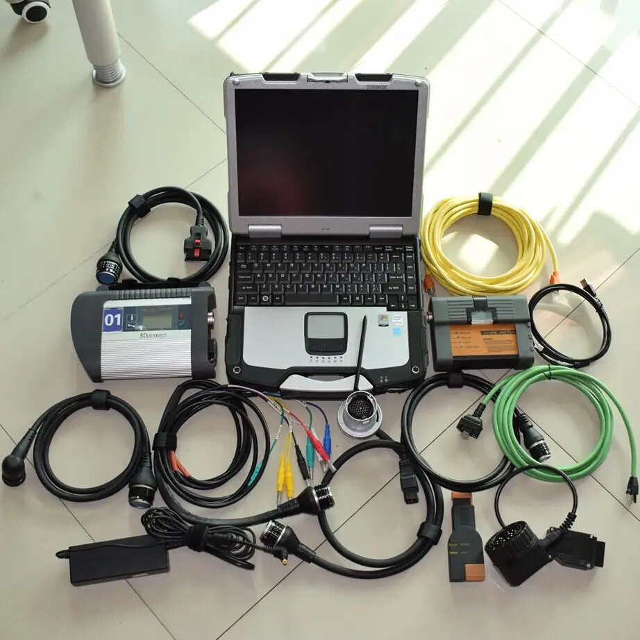  Multiplexor mb star c4 e ICOM a2 para bmw con portátil toughbook cf-30 con 2in1 hdd 1tb software 2i