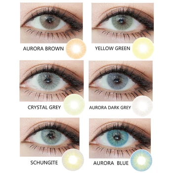 

Aurora Colored Women Contact Lens Cosmetic Makeup Soft Student Korea Solotica Contact Lens for Women