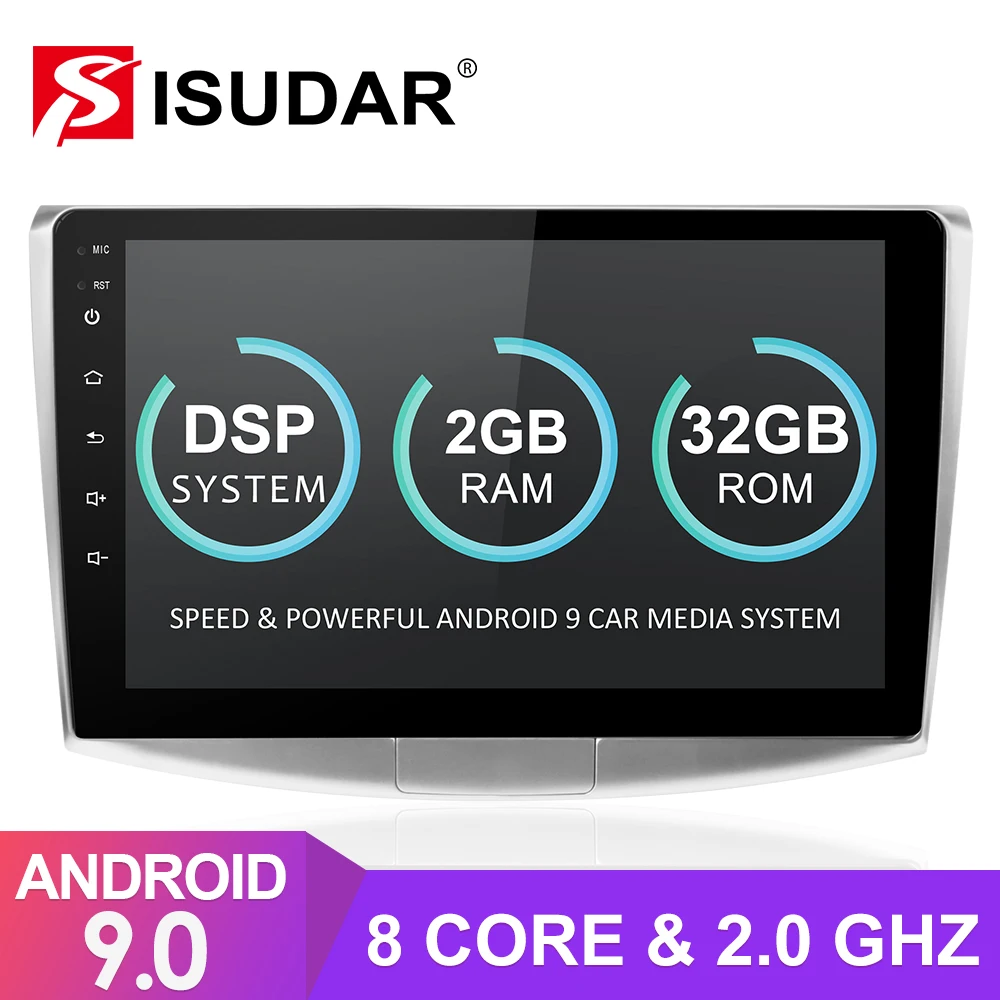 Sale Isudar 1 Din Auto Radio Android 9 For VW/Volkswagen/Magotan/CC/Passat B6 B7 CANBUS Car GPS Multimedia Octa Core ROM 32GB Camera 0