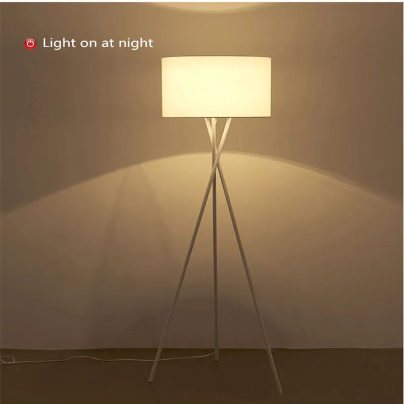 Nordic Contracted Fabric Floor Light Creative Living Room Bedroom Study Headboard Sofa Lamp