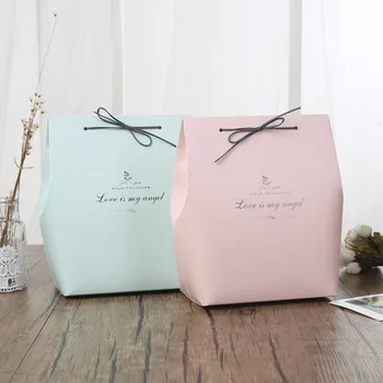 

5pcs Gift Box For Pajamas Clothes Packaging Pink Blue Paper Box Bags Wedding Paper Gift Bag Wrapping Bags