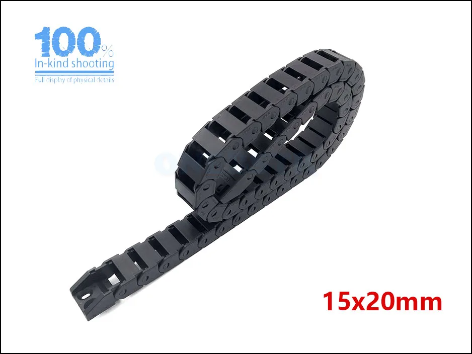 JFLO 1Meter 15x20 15x30 Drag chain Wire Carrier cable Bridge type non-opening with end connectors Tanks Towline Free shipping 12