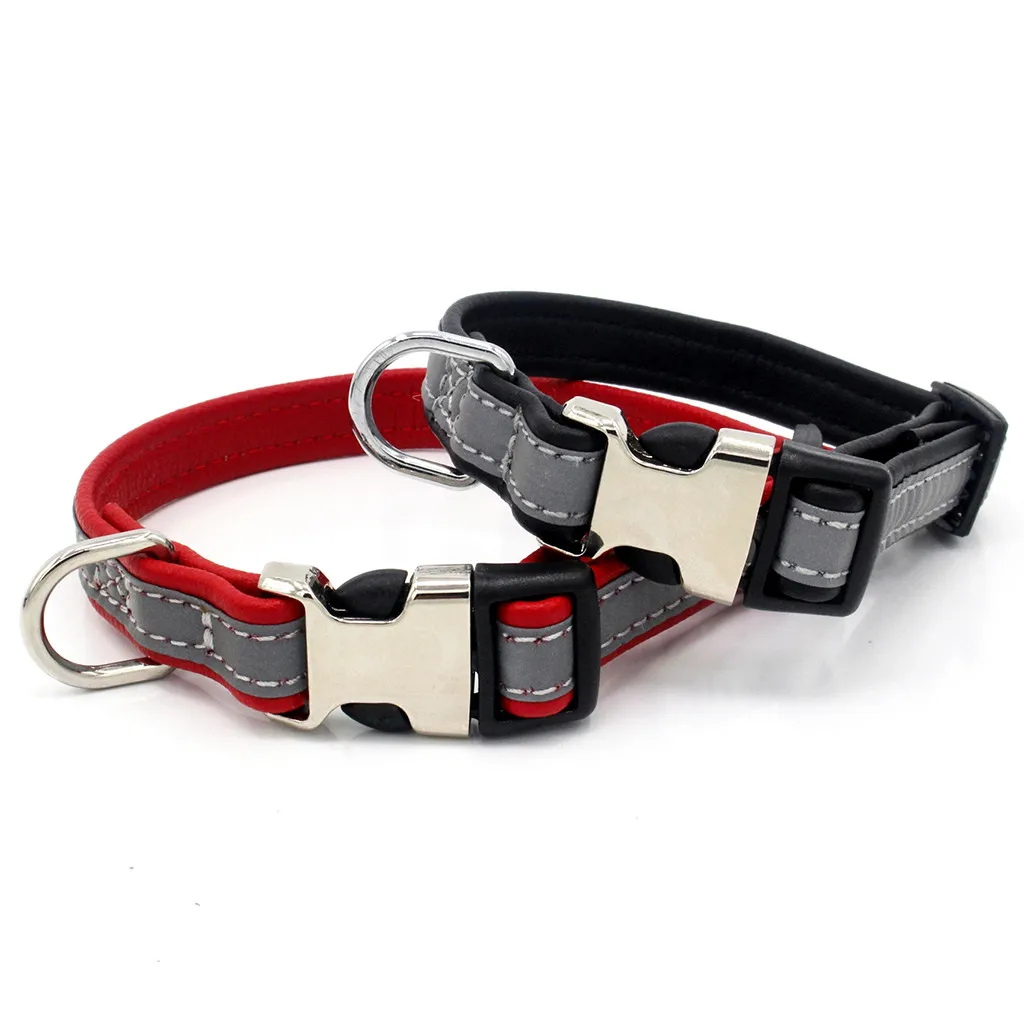 Dog Pet Cat Dog Collars Cat Dog Collars Adjustable Rivets Solid Collar