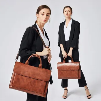 

Men's leather business shoulder bag handbag new business handbag leisure retro laptop bag office handbag