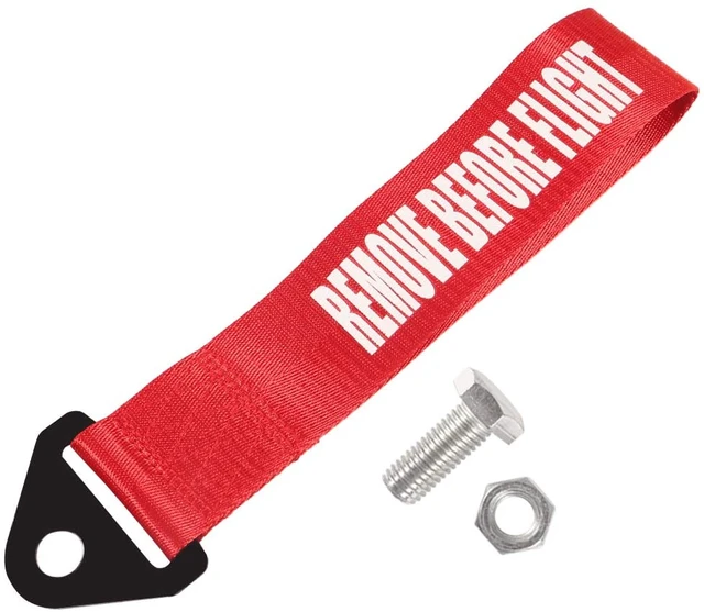 Racing Tow Strap Red High Strength Universal Cars Set Belt Nylon