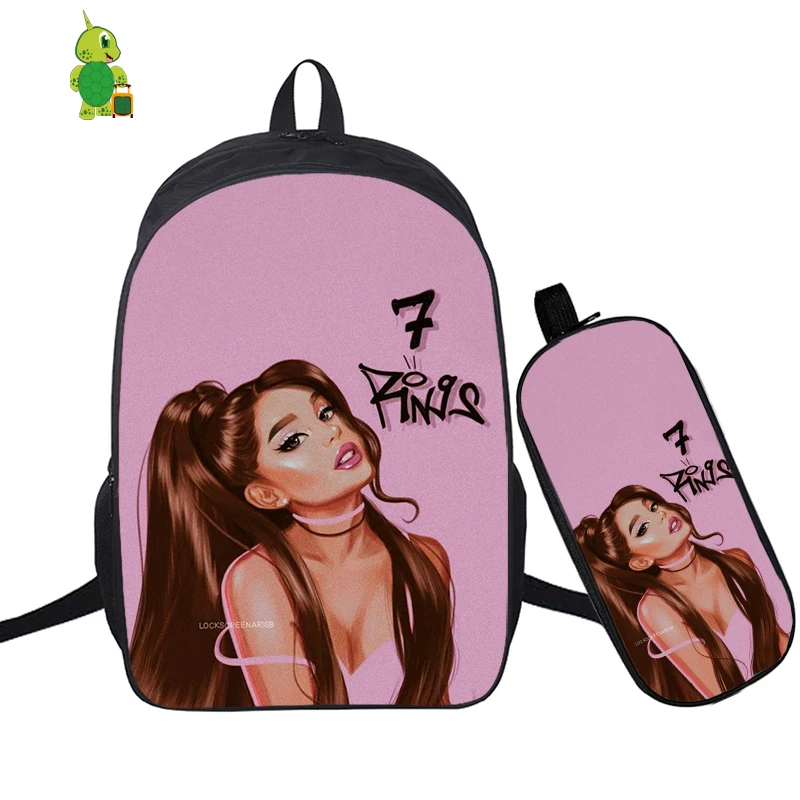 JX-Ariana 3 Mochila Ариана Гранде 7 рюкзак с кольцами 2 шт./компл. школьные рюкзаки для девочек-подростков; брюки-Карандаш для девочек чехол для ноутбука рюкзак Повседневное дорожные сумки - Цвет: JX-Ariana 3