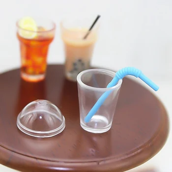 

Resin Dollhouse Mini Lemon Milk Tea Water Cup Miniature Dollhouse Accessories Cups Toy Mini Decoration Gifts