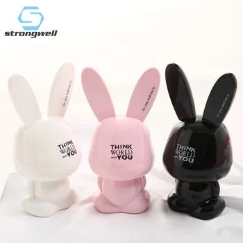 

Strongwell Cute Rabbit Piggy Bank Resin Coin Money Box Children Birthday Gifts Money Boxes Desktop Decorations Accessories