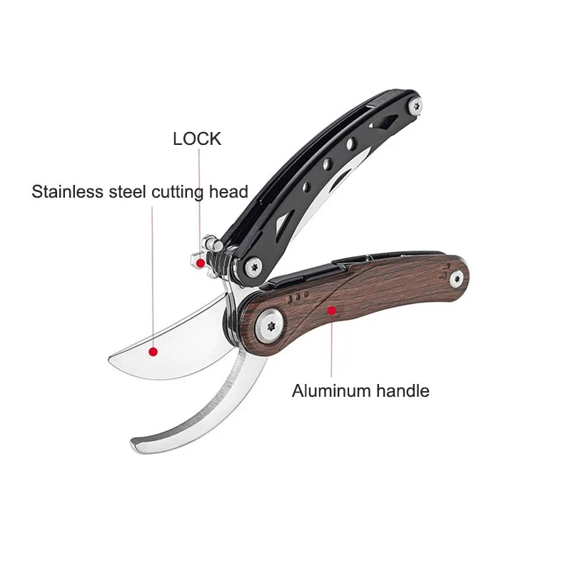 Garden Hand Pruner Multifunctional Pruning Shear Garden Cutting Tools For Tree Trimmers Orchard Shears - 5