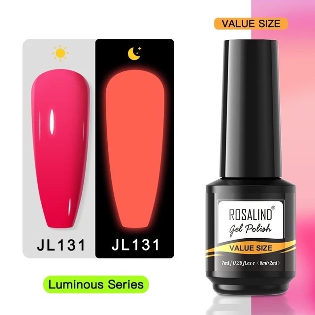 ROSALIND Gel Nail Polish Glitter Gel For Manicure Art Semi Permanent Hybrid Varnish Need UV LED Base Top Coat Nail Polish RAI-JL131