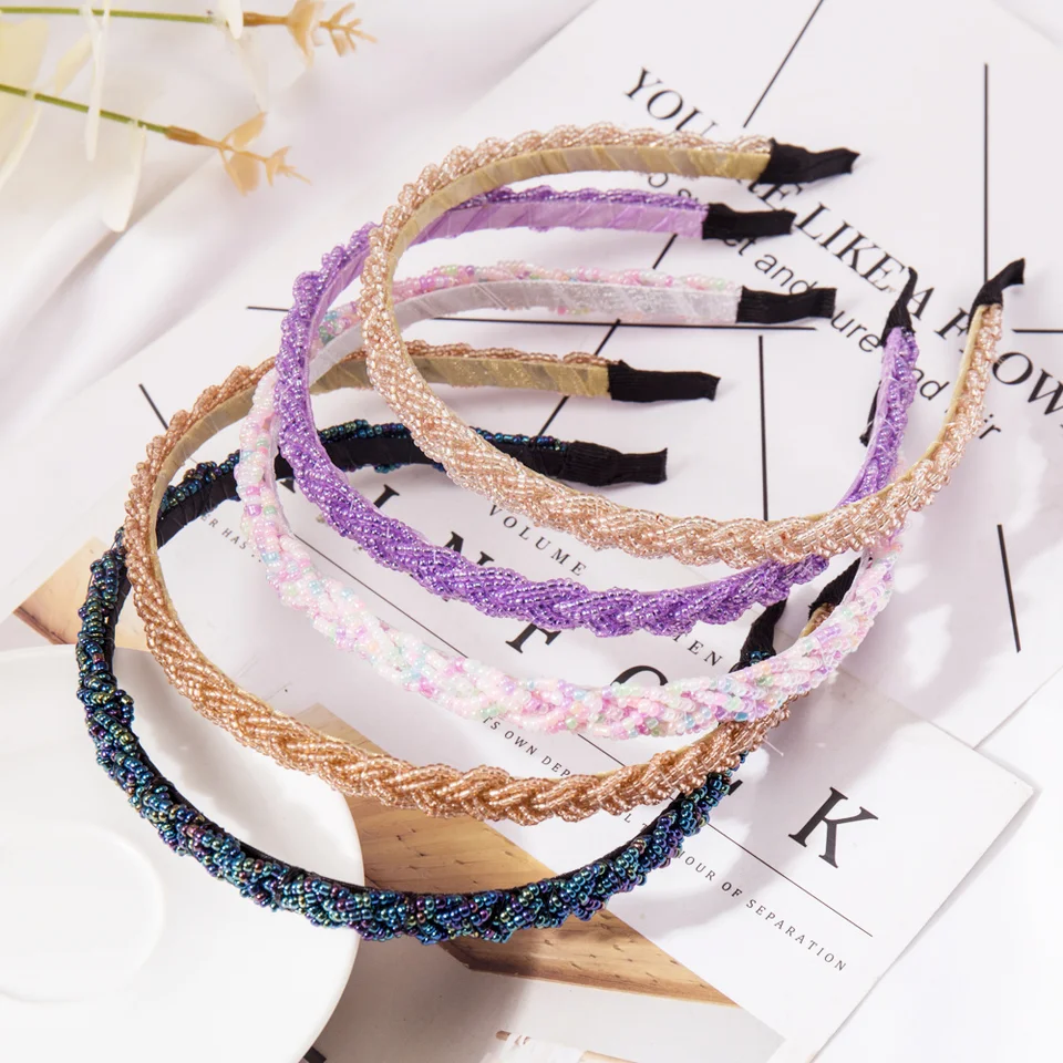 Rtro Serre-ttes Mode Cerceaux De Cheveux Headband Bandeaux Bande De Cheveux Dames Velours Tress