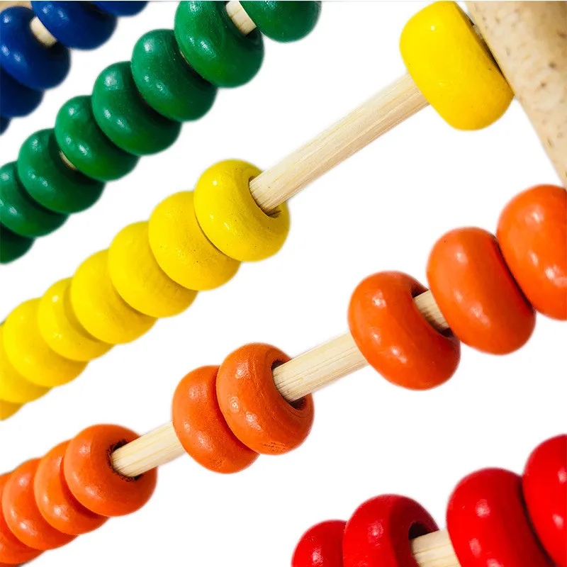 Мини Деревянный Абак, обучающая игрушка для детей, для раннего обучения математике, игрушка для подсчета чисел, Счетный бисер, Абак Монтессори