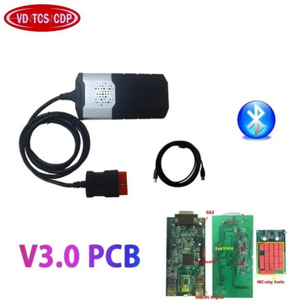 vci tcs obd obd2 сканер V3.0 реле 2015R3 keygen/,00 для delphis vd ds150e cdp bluetooth автомобильный диагностический инструмент - Цвет: Del-ph1  with BT