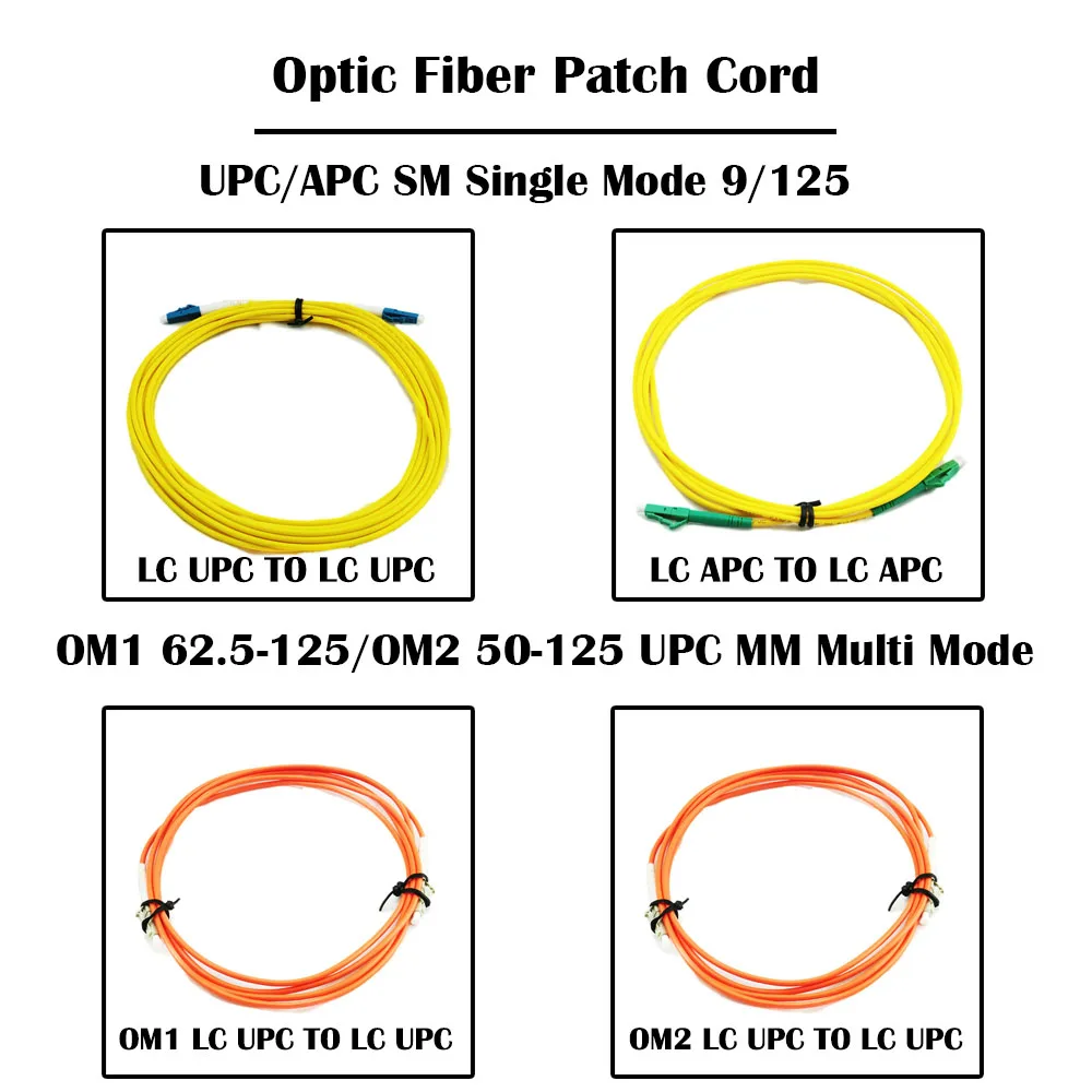 10 0 м LC к UPC/ APC SM одномодовый MM 50/125 мультимодовый 1 Гбит/с OM2 Simplex 3 мм оптоволоконный
