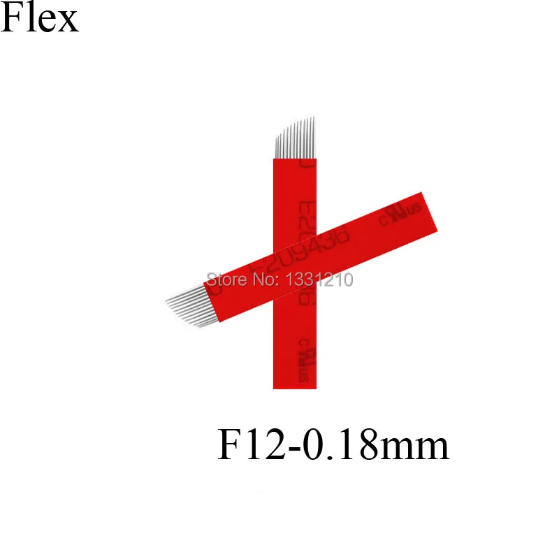 

Lumina Flex 12 0.18mm Permanent Makeup Manual Eyebrow Tattoo Needle Microblading Blades for Microblading Pen