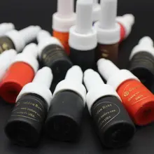 12 шт различных цветов Перманентный Макияж Микро Пигмент татуировки чернила полный набор для бровей губ