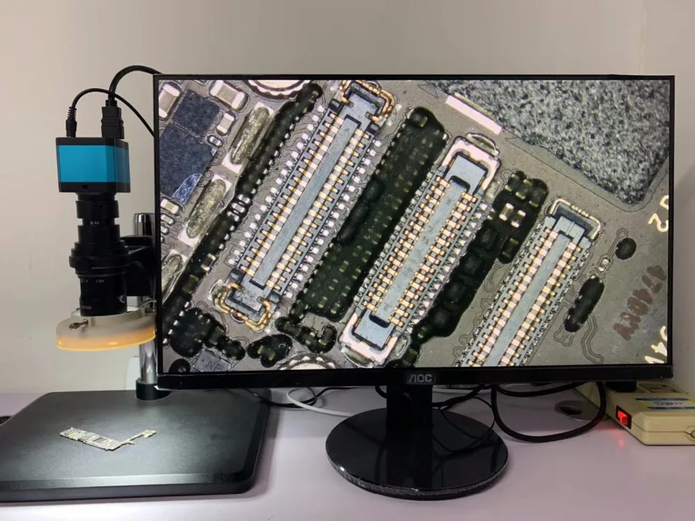 18MP 1080P FHD HDMI USB электронный цифровой промышленный видео микроскоп камера 130x C крепление камеры для PCB IC ремонт пайки