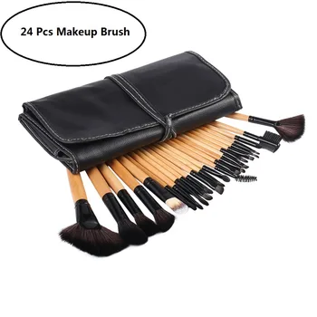 

24Pcs professional make up brushes Eyeshadow Powder Brush Set Cosmetic makeup brushes Tool kit brushes with Leather Case Fashion