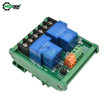 

5V 12V 24V 2 Way Relay Module High and low Level Trigger 30A Optocoupler Isolation Relay Module with Guide Rail PLC control