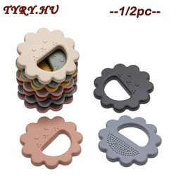 TYRY.HU 1/2Pcs Silicone Teether Cartoon Lion Food Grade Silicone Baby Chewable Teething Silicone Toys Gift BPA-Free Accessories