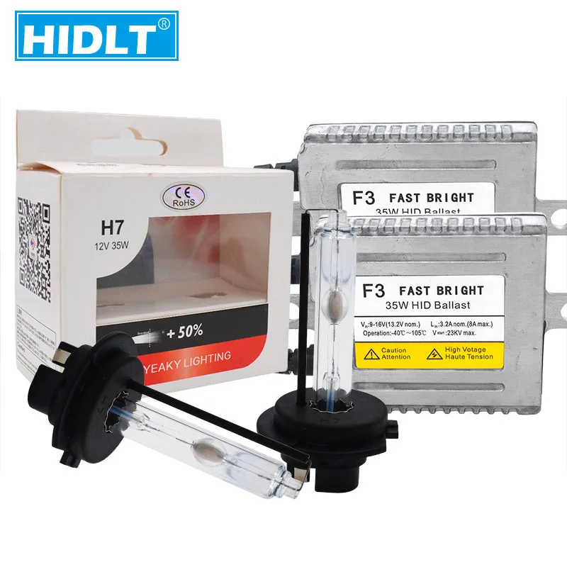 HIDLT AC 35 Вт быстрая яркость Yeaky H7 H1 H3 H11 9005 9006 D2H комплект ксеноновых ламп 12 В для