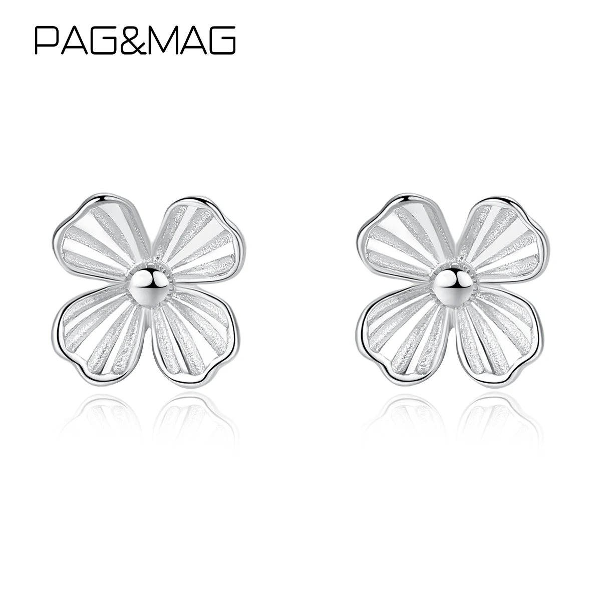 Женские серьги-гвоздики PAG &amp MAG из стерлингового серебра 925 пробы с элегантным