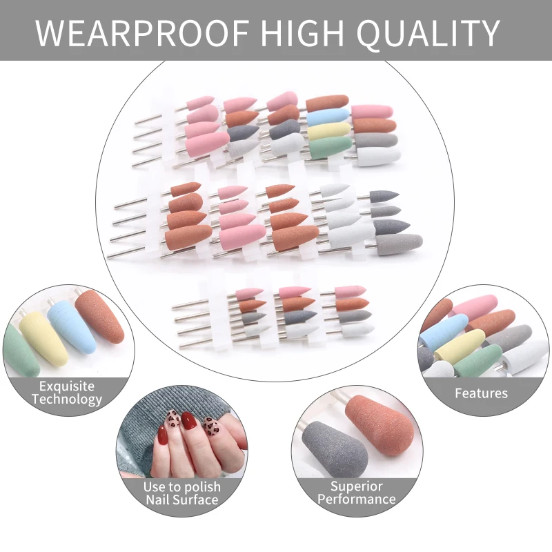 Силиконовый сверло резак для ногтей маникюрного станка маникюра фреза