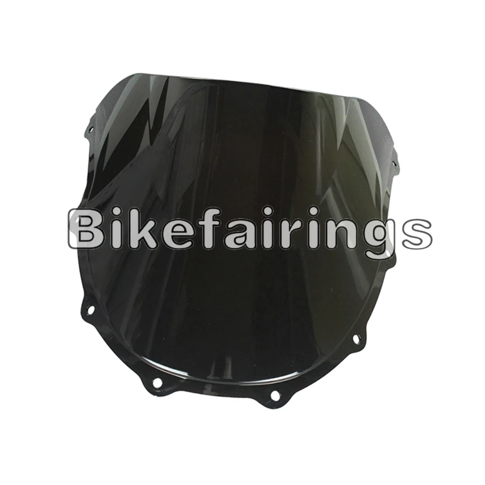Абсолютно новое ветровое стекло для Kawasaki ZX7R 1996 1997 1998 1999 2000 2001 2002 2003 ABS пластик прозрачный двойной пузырь стиль лобовое стекло - Цвет: Black