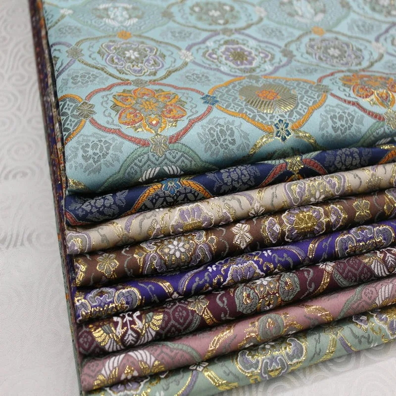 Кимоно в японском и корейском стиле для кукол жаккардовая ткань с отделкой