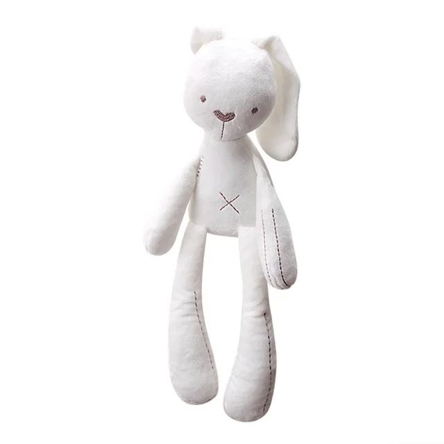 Pink White 40cm Baby Rabbit Sleeping Comfort Doll Plush Toys Soft Bunny