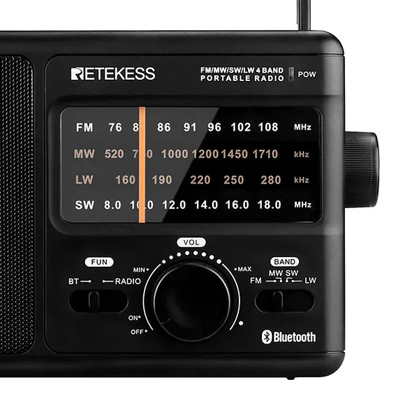 Retekess TR626 AM FM SW LW Tragbare Radio Bluetooth DSP Stecker in Radio Angetrieben Durch AC oder 4xD Batterie Große knopf für Ältere und Home – Detail 26